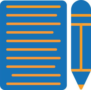 kağıt sayfa ve kalem, metin yazarı konsepti simgesi 