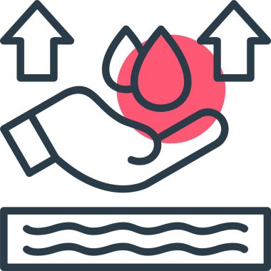 İnternet sayfası simgesi. Suyu Kaydet Basit illüstrasyon 