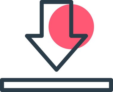 ok aşağı ve doldurulmuş taslak biçiminde simge indir