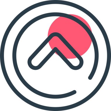 Üst simge vektör illüstrasyonuna geri dön