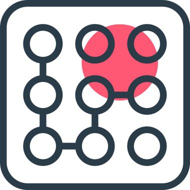 Desen ağ simgesi, vektör illüstrasyonu