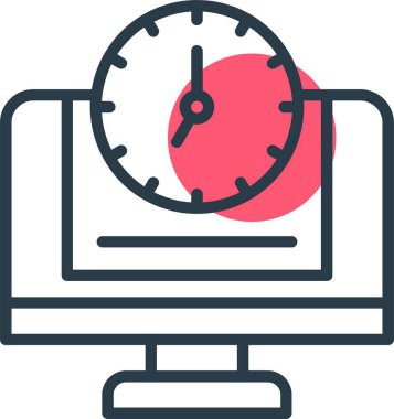 Soyut saat. Web simgesi basit illüstrasyon