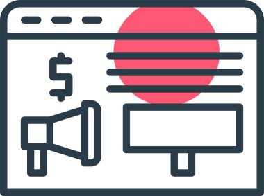 Reklam Sistemi vektör simgesi tasarımı