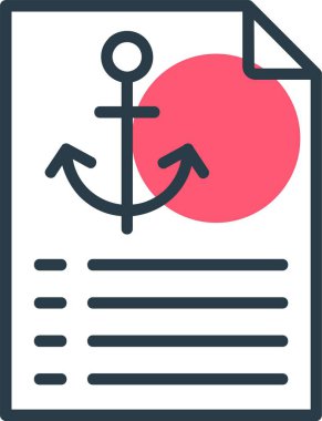 Anchor Metin Web simgesi vektör illüstrasyonu