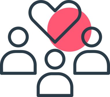 Topluluk simgesi vektör illüstrasyonu. 