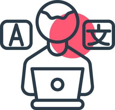 Dizüstü bilgisayar simgesi üzerinde çalışan serbest çalışanlar