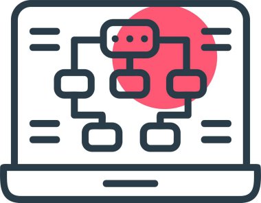 Bilgi mimarisi simgesi, modern tasarım illüstrasyonu