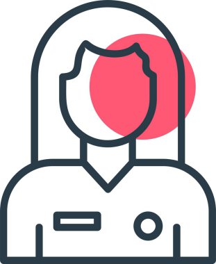 Doldurulmuş kadın Öğrenci simgesi - özet biçimi