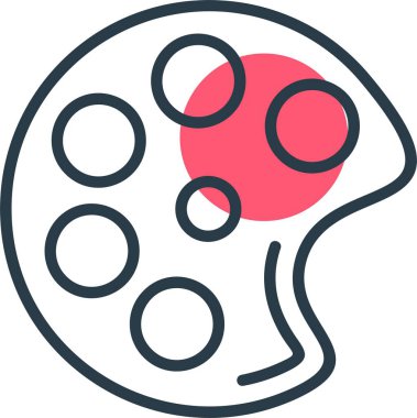 Boya Paleti simgesinin vektör illüstrasyonu