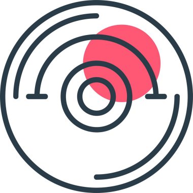 kompakt disk simgesi, vektör illüstrasyonu basit tasarım