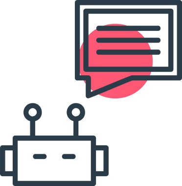 soyut sohbet simgesi, vektör illüstrasyonu