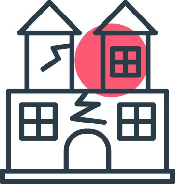 Hayalet Castle Web simgesi vektör illüstrasyonu