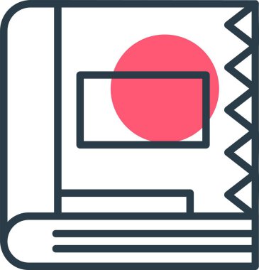 Basit bir ikon. Heceleme Kitabının Web illüstrasyonu