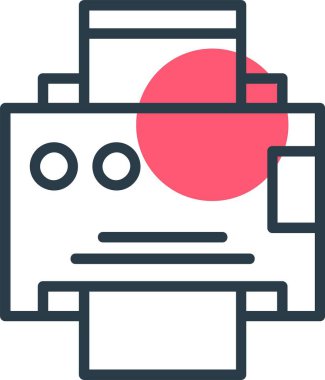 yazıcı, basit web simgesi illüstrasyonu