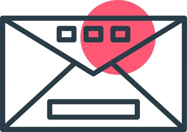 E-posta ile. Mektup zarfı. Basit web simgesi illüstrasyonu 