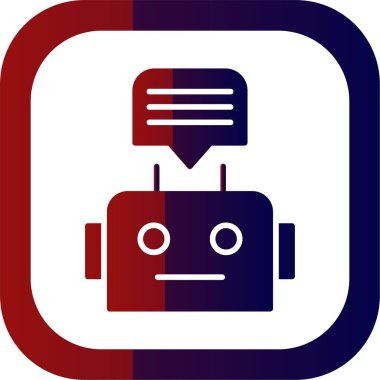 Chatbot Web simgesi, vektör illüstrasyonu