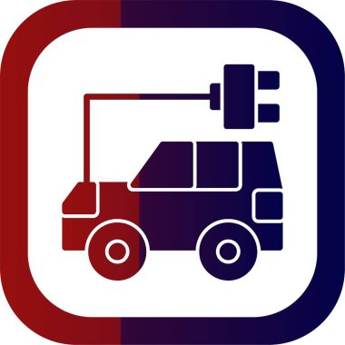 elektrikli araba simgesi, vektör illüstrasyonu