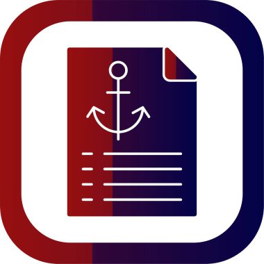 Anchor Metin Ağı simgesi, vektör illüstrasyonu