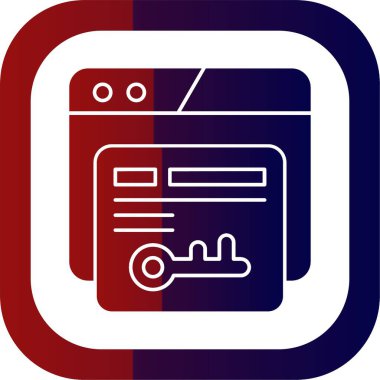 Anahtar sözcük doldurma simgesinin vektör çizimi 