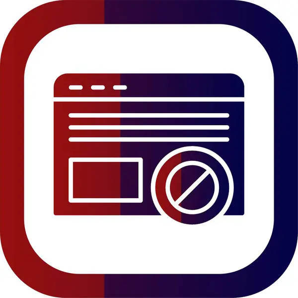 Ad engelleyici simgesi, vektör basit illüstrasyon