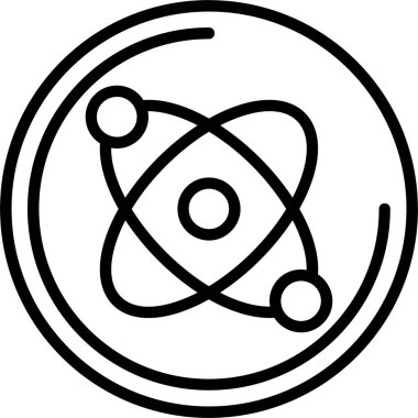 Atomik ağ simgesi vektör illüstrasyonu