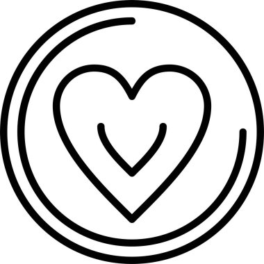 Aşk web simgesi vektör illüstrasyonunda