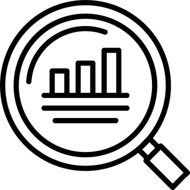 İstatistiksel Analiz web simgesi vektör illüstrasyonu