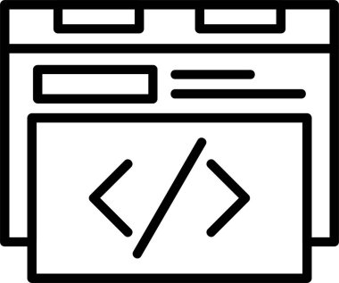 Web simgesi vektör illüstrasyonu programlanıyor