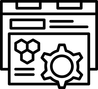 API web simgesi vektör illüstrasyonu modelleniyor
