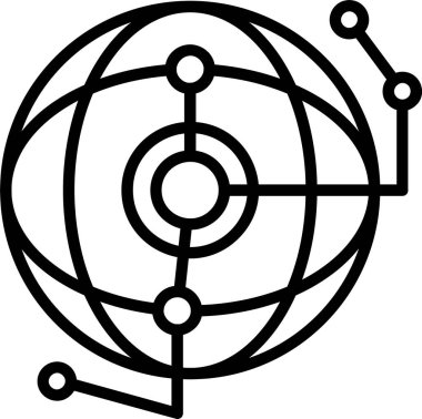  Genel Altyapı Web simgesi vektör illüstrasyonu