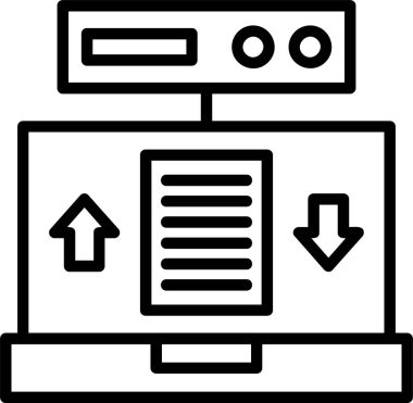 Veri Dönüşümü Web simgesi vektör çizimi