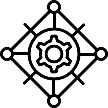 Otomatik Çözümler web simgesi vektör çizimi