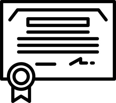 Sertifika web simgesi vektör çizimi