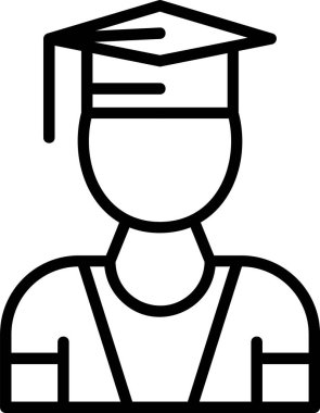 Erkek Mezuniyet web simgesi vektör illüstrasyonuName