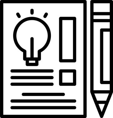 Bir fikrim var. Basit web simgesi tasarımı. Ampul sembolü