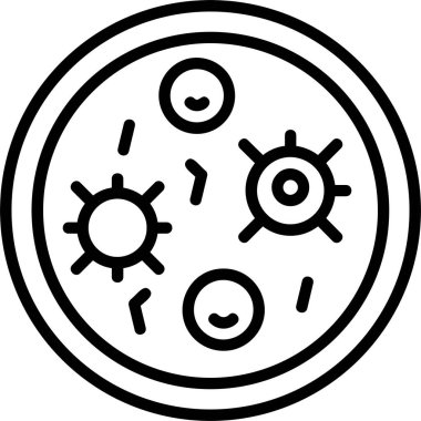 Bakteri ağ simgesi vektör illüstrasyonu