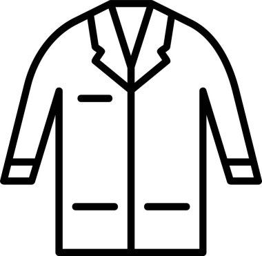Doktor Coat web simgesi vektör illüstrasyonu