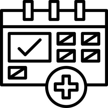 Doktor Ziyaret Günü Web simgesi vektör illüstrasyonu