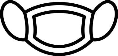 yüz maskesi web simgesi vektör çizimi