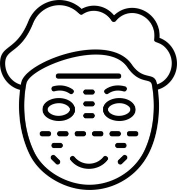 Yüz Plastik Cerrahisi Web ikonu vektör çizimi