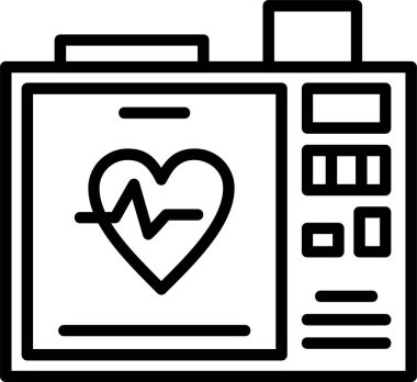 Kalp İzleme Ağı ikon vektör çizimi