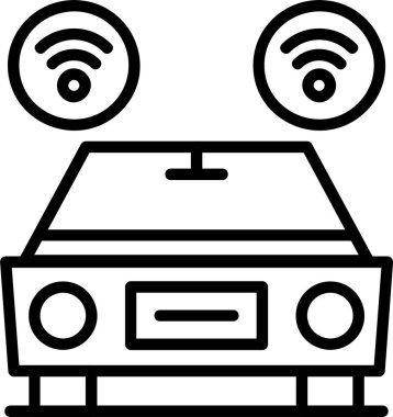 Bağlı Araç Web simgesi vektör illüstrasyonu