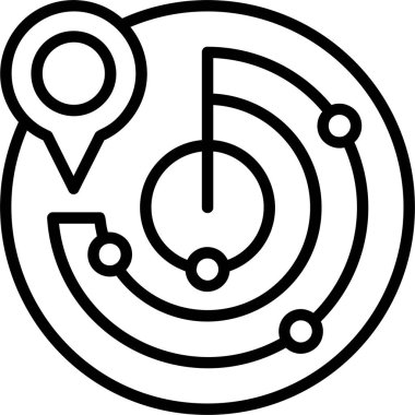 radar web simgesi vektör illüstrasyonu