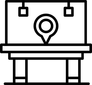 Yol İşareti Billboard web simgesi vektör çizimi