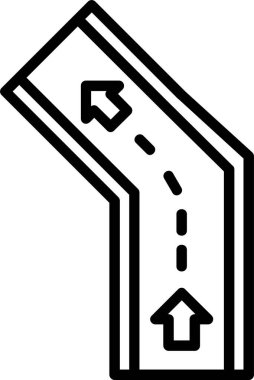 Sharp Bend ağ ikonu vektör çizimi