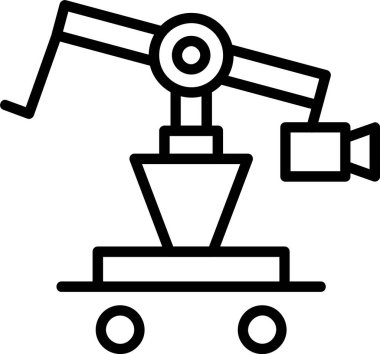 Kamera Crane web simgesi, vektör illüstrasyonu