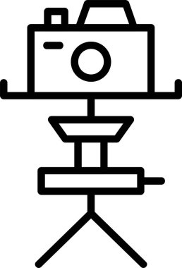 Kamera Tripod ağ simgesi, vektör illüstrasyonu