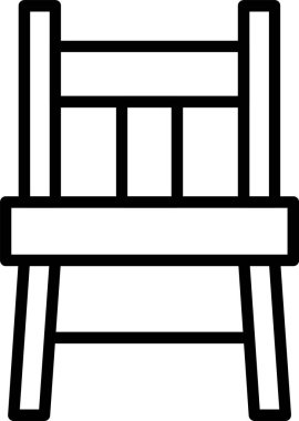 Yönetmen sandalyesi web simgesi vektör illüstrasyonu