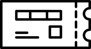 Movie Ticket web simgesi vektör illüstrasyonu