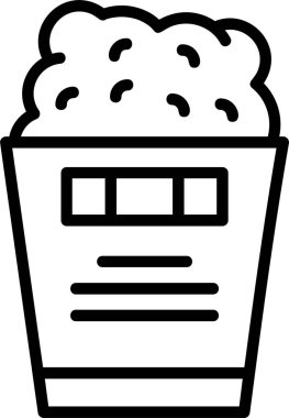 patlamış mısır web simgesi vektör çizimi